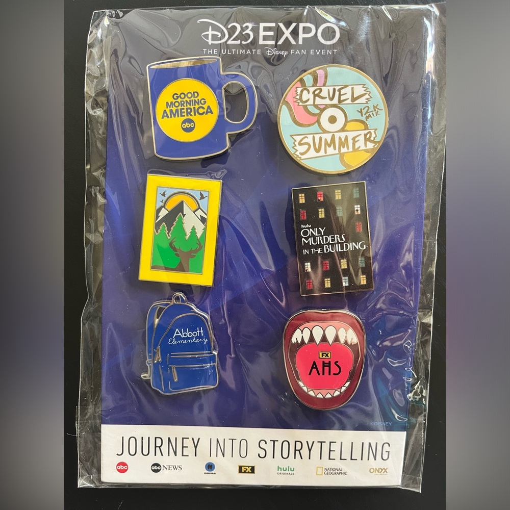 D23 Expo 2022 pins: AHS, Abbott Elementary, Only Murders in the Building